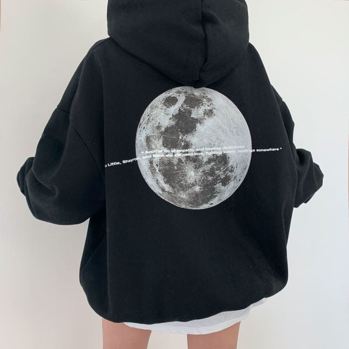 Dames Hoodie Space Print Casual Streetwear