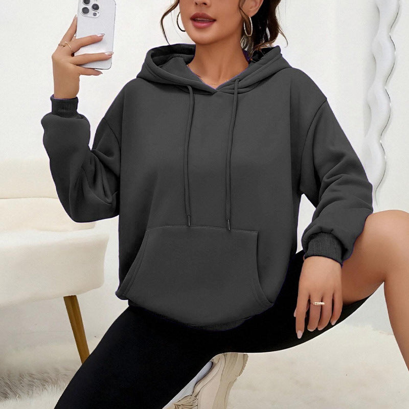 Dames Oversized Hoodie met Kangoeroezak Casual Basic