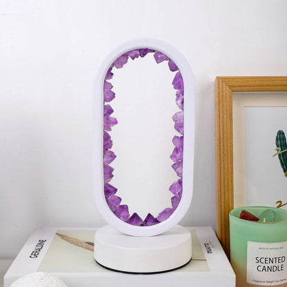 Amethist Lamp Handgemaakt Uniek Design Purper Kleur