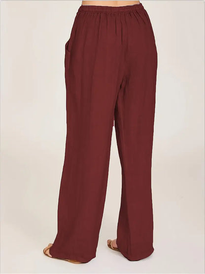 Dames Linnen Broek Zomerse Losse Fit