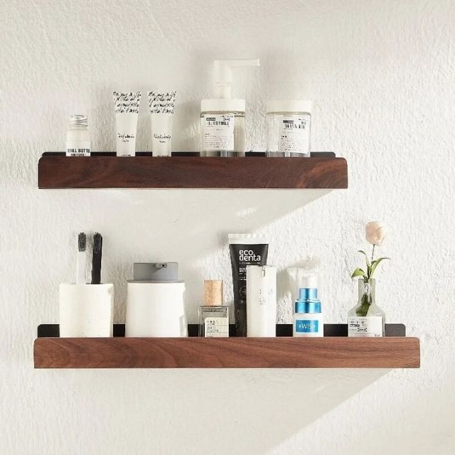 Houten Badkamerplank Massief Warme Look