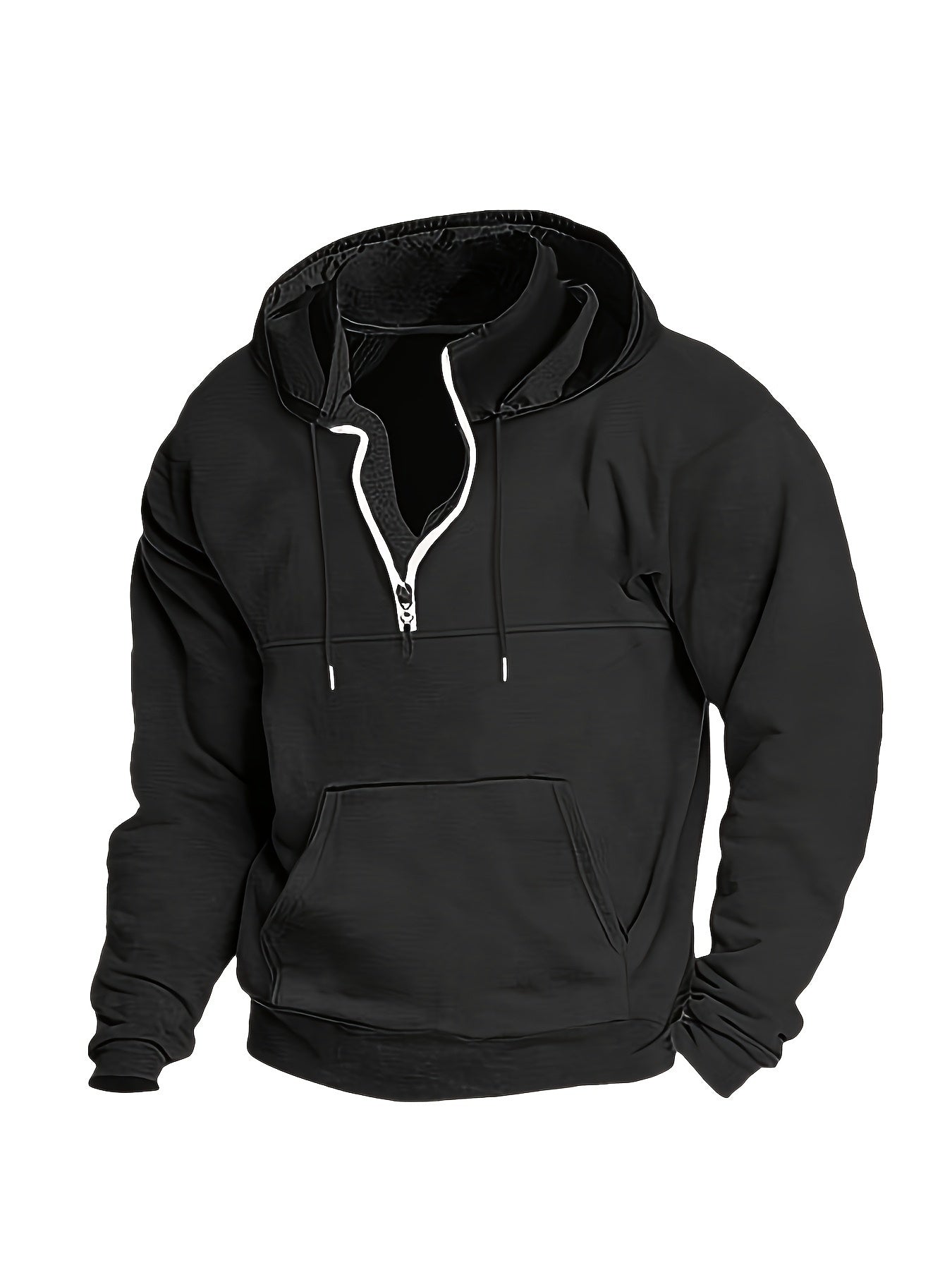 Heren Hoodie met Halve Rits Sportief Design