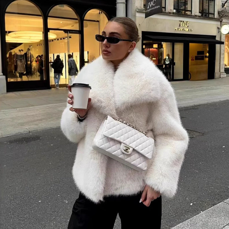 Dames Faux Fur Jas Stijlvol Luxe Bontlook