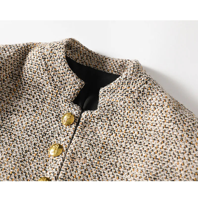 Vest met Lange Mouwen Khaki Knoopsluiting Dames - Mode Vibes