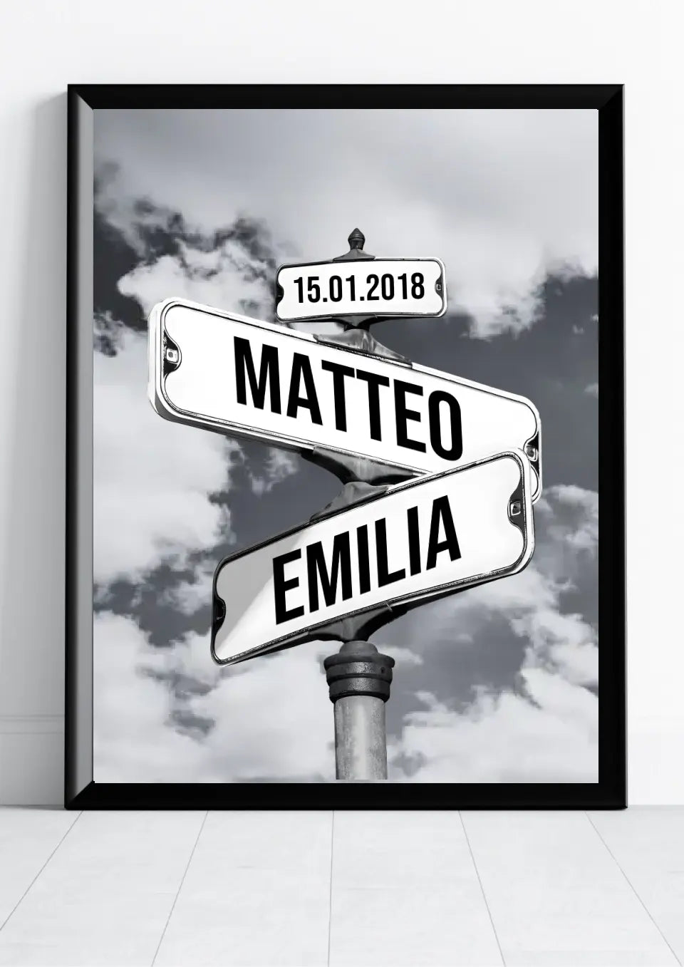 Liefdesposter voor Paar Straatnaambord