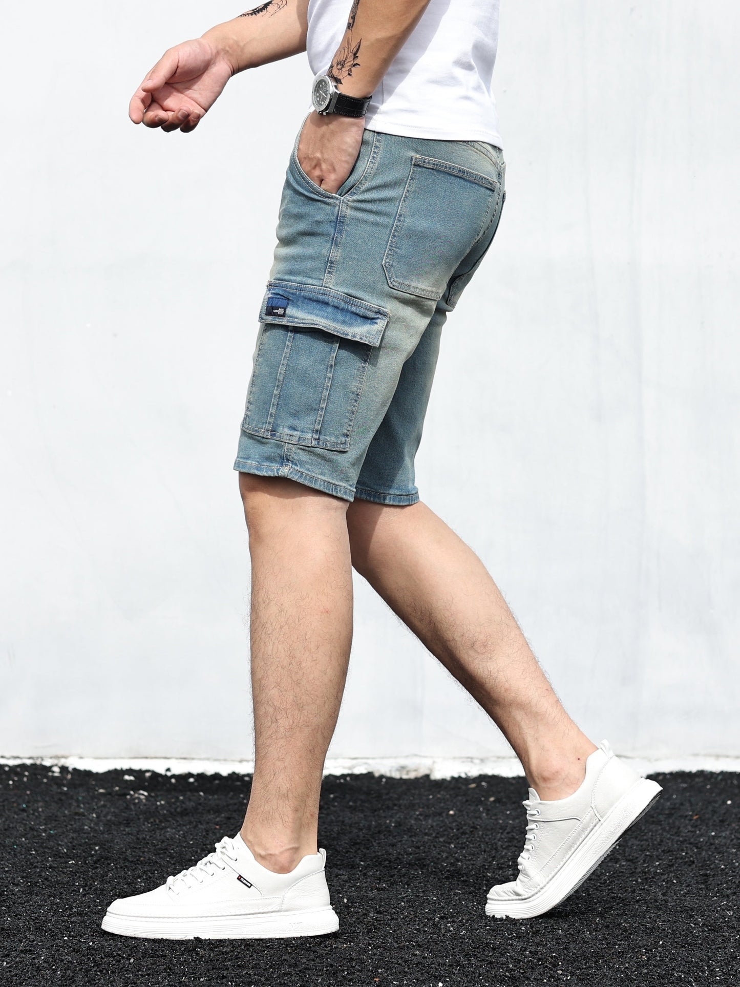 Heren Denim Cargo Shorts Giel Zomer Shorts