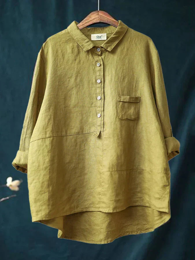 Linnen Blouse voor Dames Casual Zomerjurk - Mode Vibes