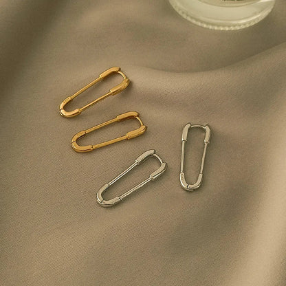 Oorbellen Paperclip Goud/Zilver Viola Vrouwelijk Design