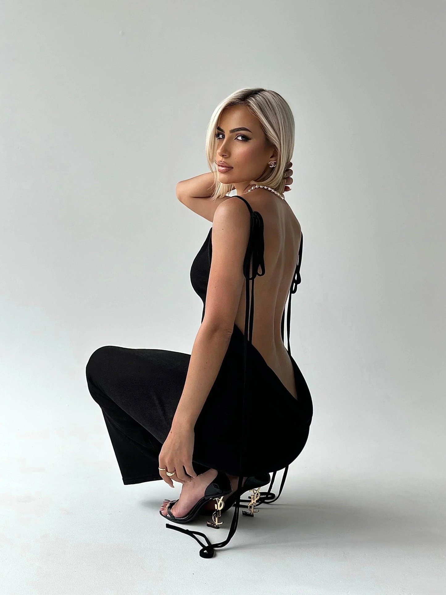 Vrouwelijke Zomerjurk Elegante Korte Jurk met V-Neck