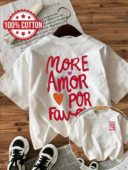 Dames T-shirt Katoen Comfortabele Pasvorm Met Tekstprint