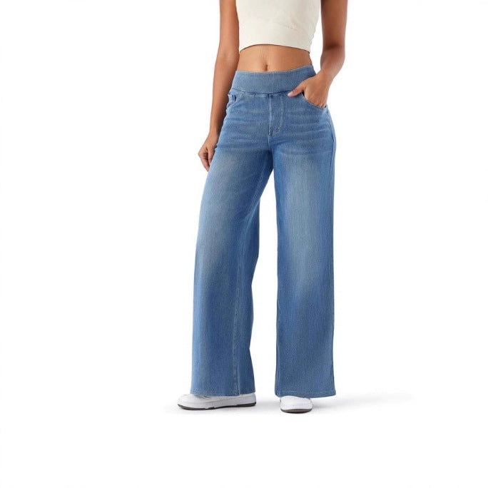 Dames Denim Broek Wijd Model met Stretch