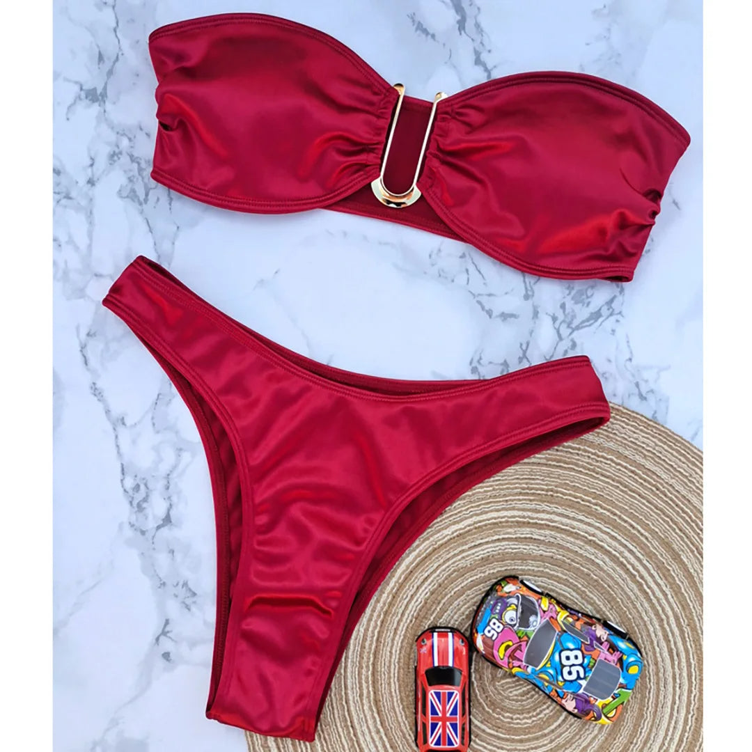 Strapless Bikini Trendy Zomer Badpak voor Vrouw