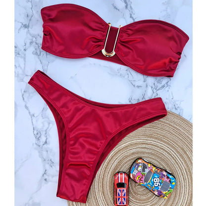 Strapless Bikini Trendy Zomer Badpak voor Vrouw