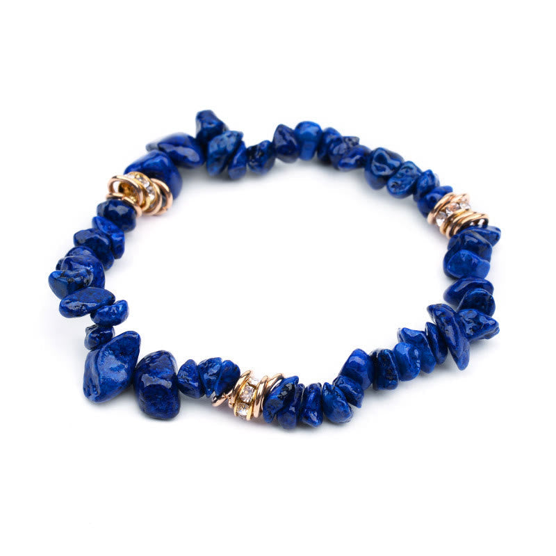 Natuursteen Armband met Kristallen en Kralen Zwart Celine