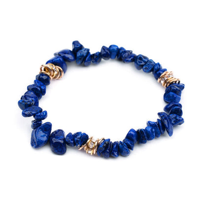 Natuursteen Armband met Kristallen en Kralen Zwart Celine