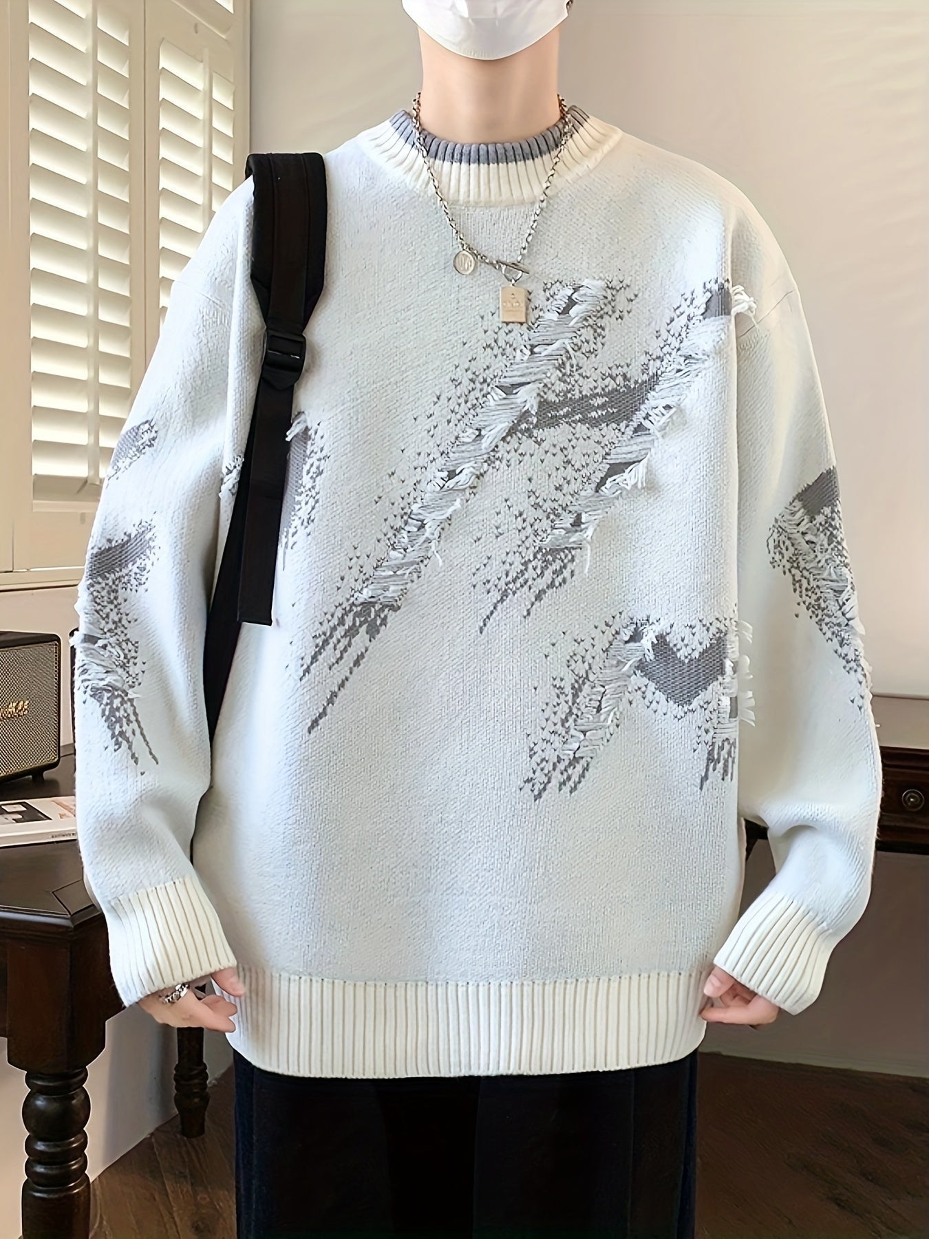 Gebreide Trui Oversized Trendy Heren