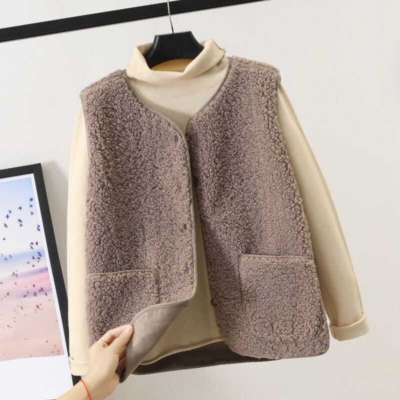 Dames Teddy Bodywarmer Zachte Gilet Trendy Basic