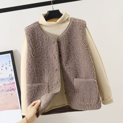 Dames Teddy Bodywarmer Zachte Gilet Trendy Basic