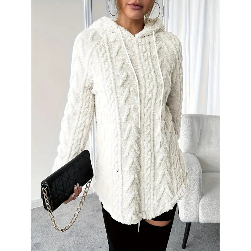 Dames Gebreide Hoodie Trendy met Structuur