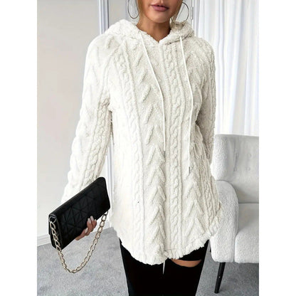 Dames Gebreide Hoodie Trendy met Structuur