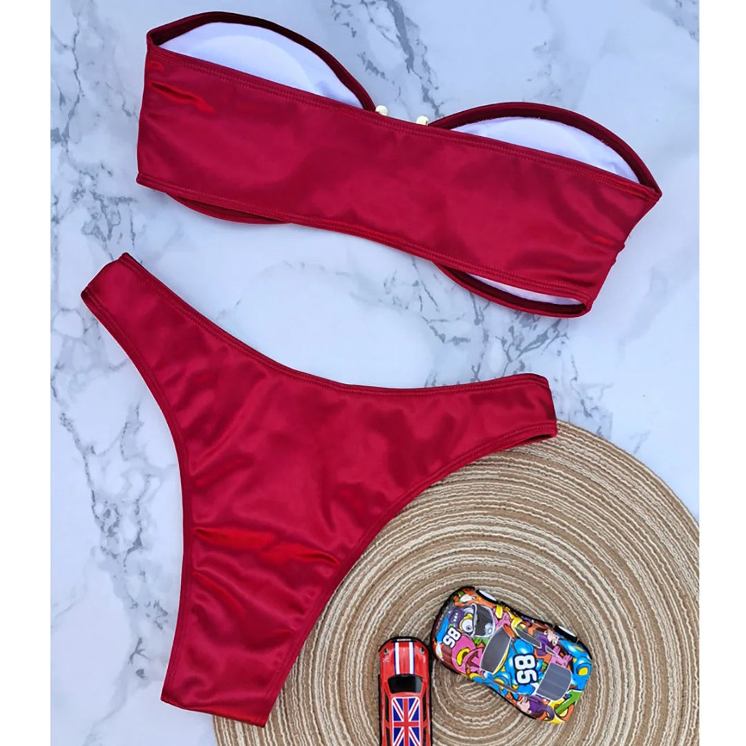 Strapless Bikini Trendy Zomer Badpak voor Vrouw