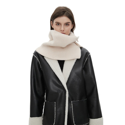 Dames Sjaal Warm Gebreid Col Model Met Knopen