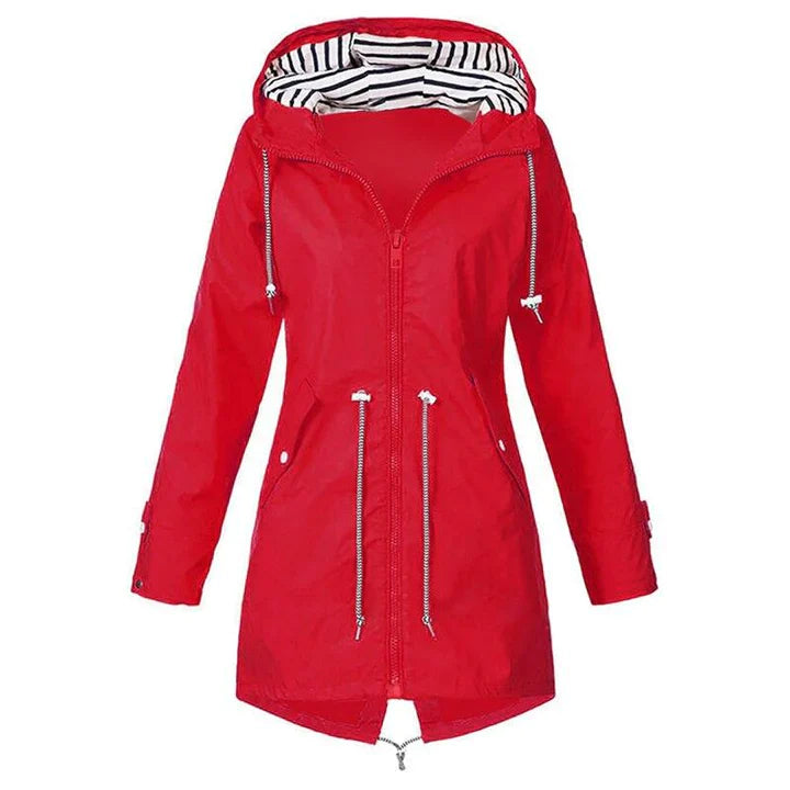 Waterdichte Regenjas met Capuchon voor Dames – Stijlvol & Outdoorproof