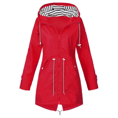Waterdichte Regenjas met Capuchon voor Dames – Stijlvol & Outdoorproof