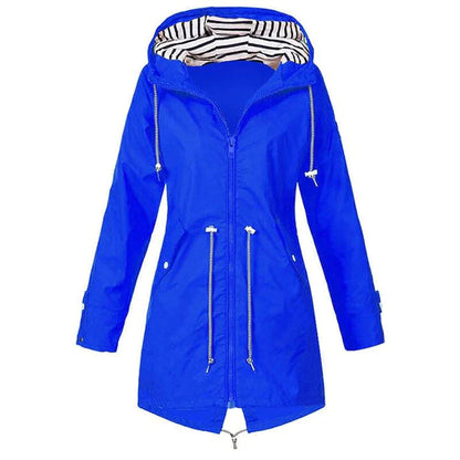 Waterdichte Regenjas met Capuchon voor Dames – Stijlvol & Outdoorproof