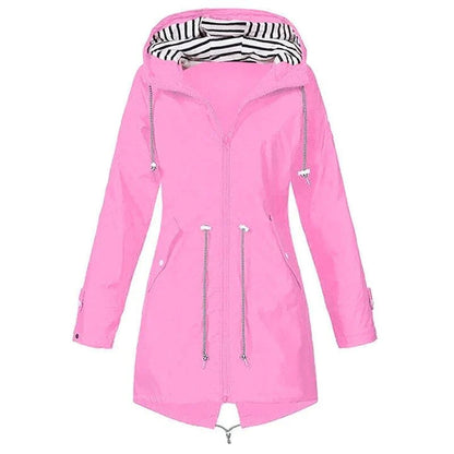 Waterdichte Regenjas met Capuchon voor Dames – Stijlvol & Outdoorproof