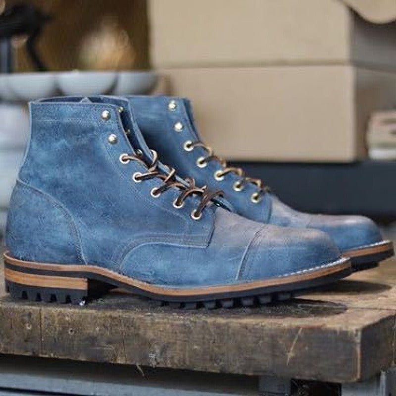 Heren Veterschoenen Enkelhoog met Gripzool
