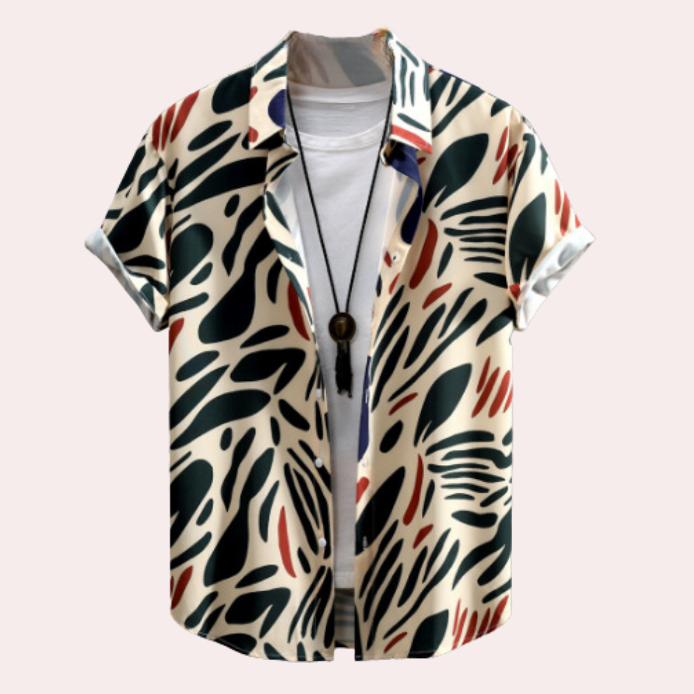 Korte Mouwen Overhemd Heren Casual Rafael - Mode Vibes