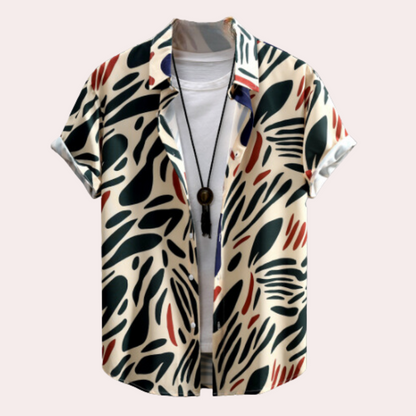 Korte Mouwen Overhemd Heren Casual Rafael - Mode Vibes