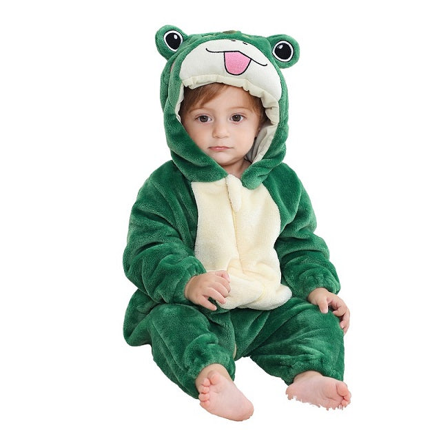 Baby Onesie met Capuchon Zachte Warmte voor Winter