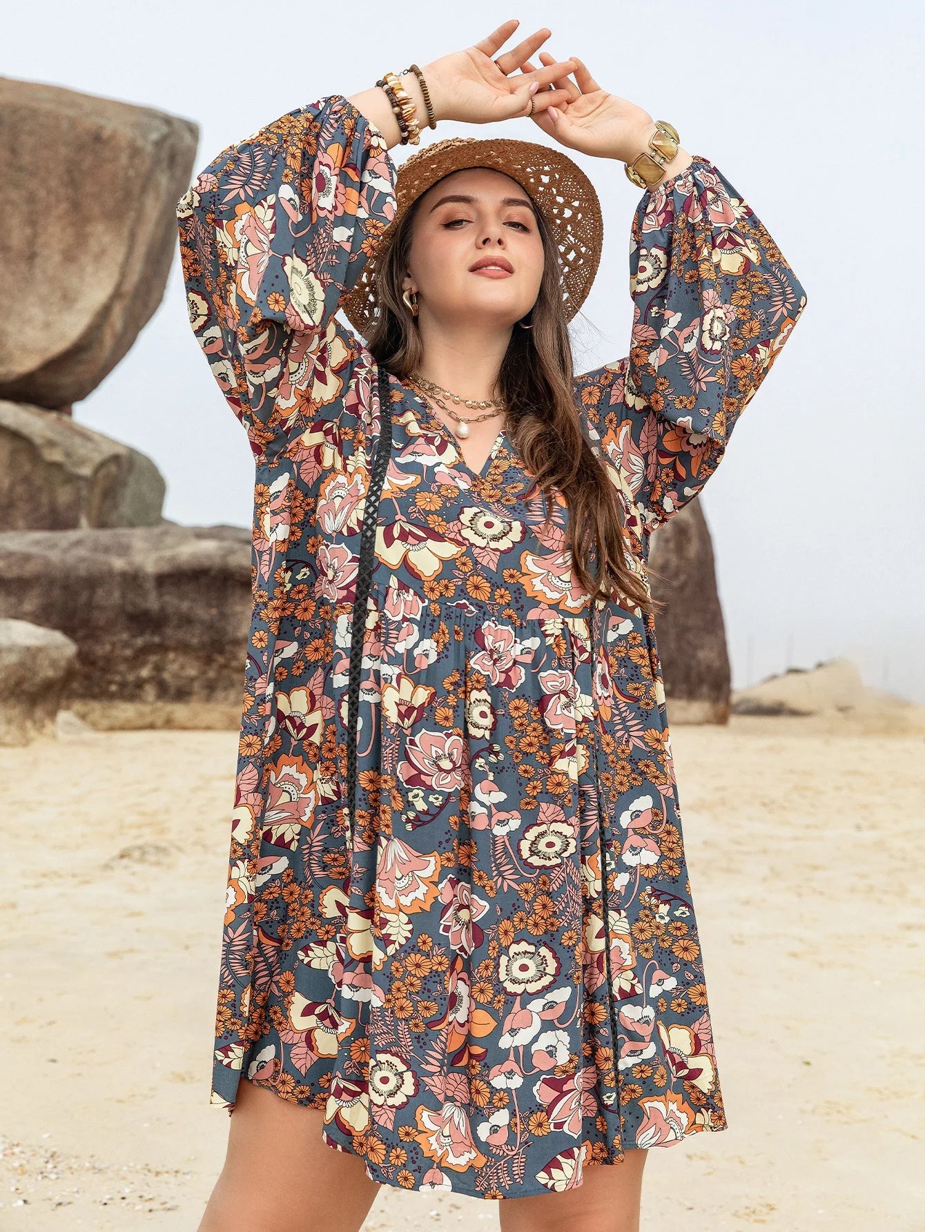 Plus-Size Zomerjurk voor Vrouw Casual en Comfortabel