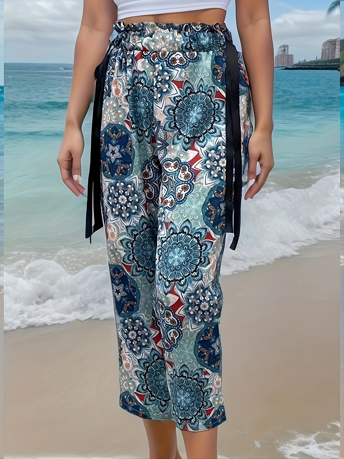 Della Broek Elastische Taille Comfortabele Bohemian Stijl