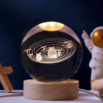 Kristallen Bol 3D Gegraveerd Celestia Decoratie
