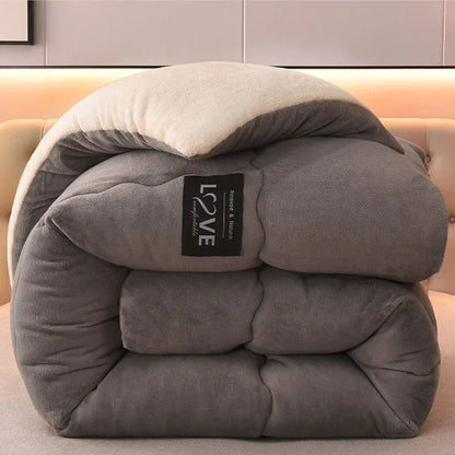 Warm Fleece Dekbed met Dubbele Fleece Laag voor Winter