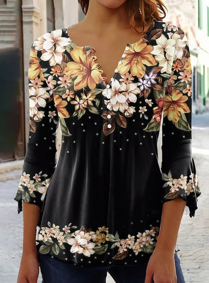 Dames T-shirt V-hals Zomerse Jurkstijl - Mode Vibes