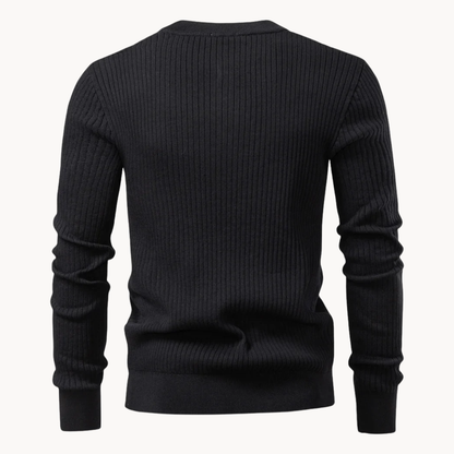 Stanton Ribgebreide Henley – Verfijnd & Comfortabel