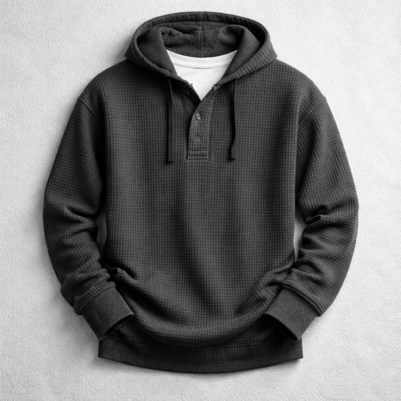 Bromley Waffle Hoodie – Comfortabele Heren Hoodie met Wafelstructuur