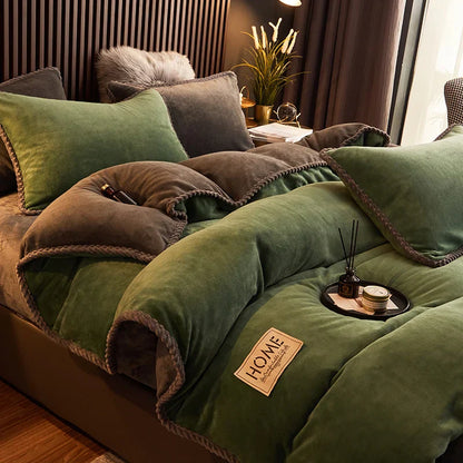 Zachte Fleece Dekbedovertrek Set Luxe Fluwelen Dekbed