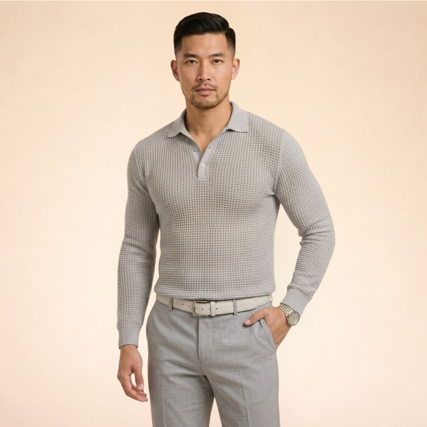 Adrian | Comfortabele en moderne polosweater