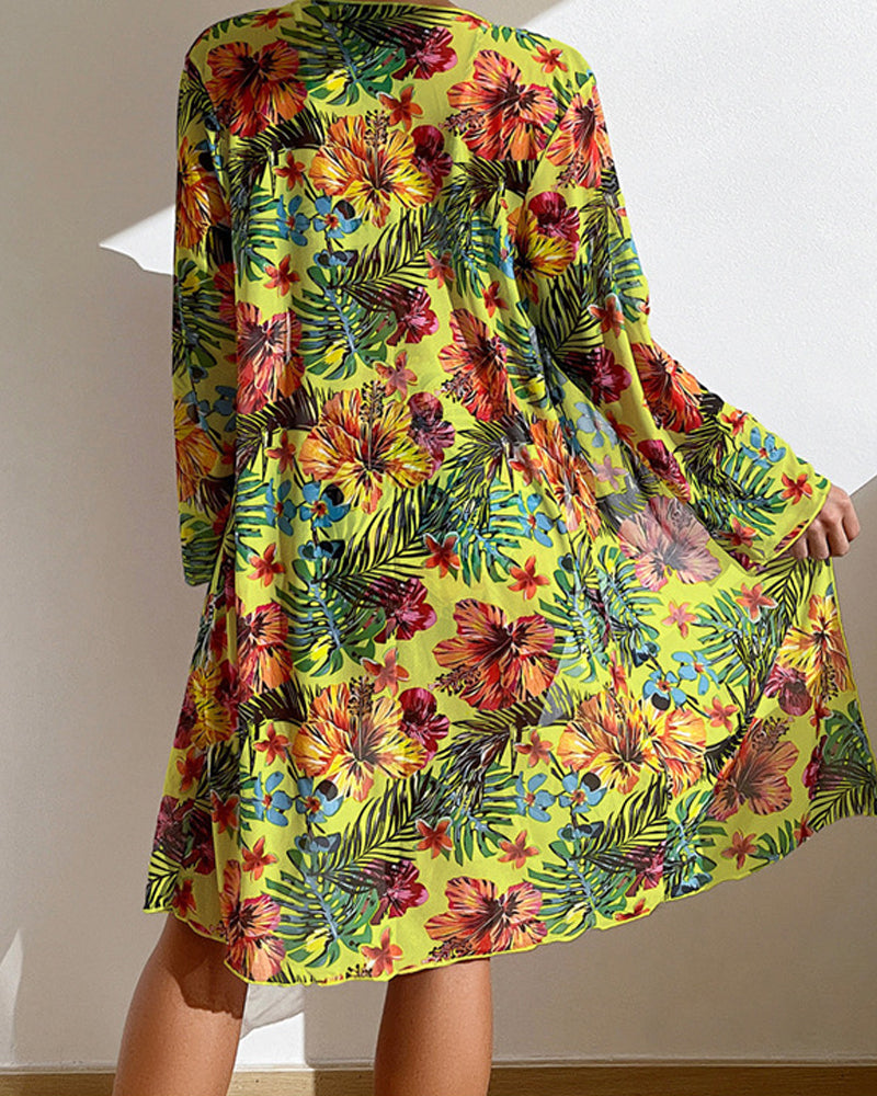 Dames Bikini met Rokje en Bloemenprint