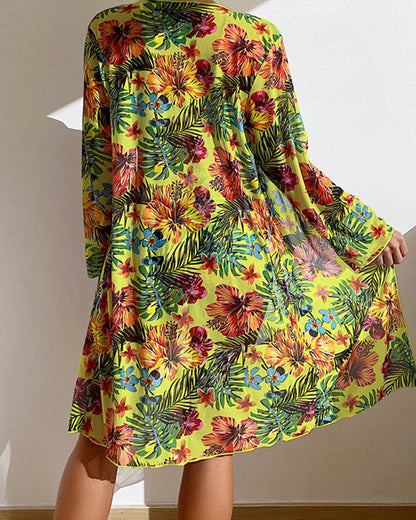 Dames Bikini met Rokje en Bloemenprint