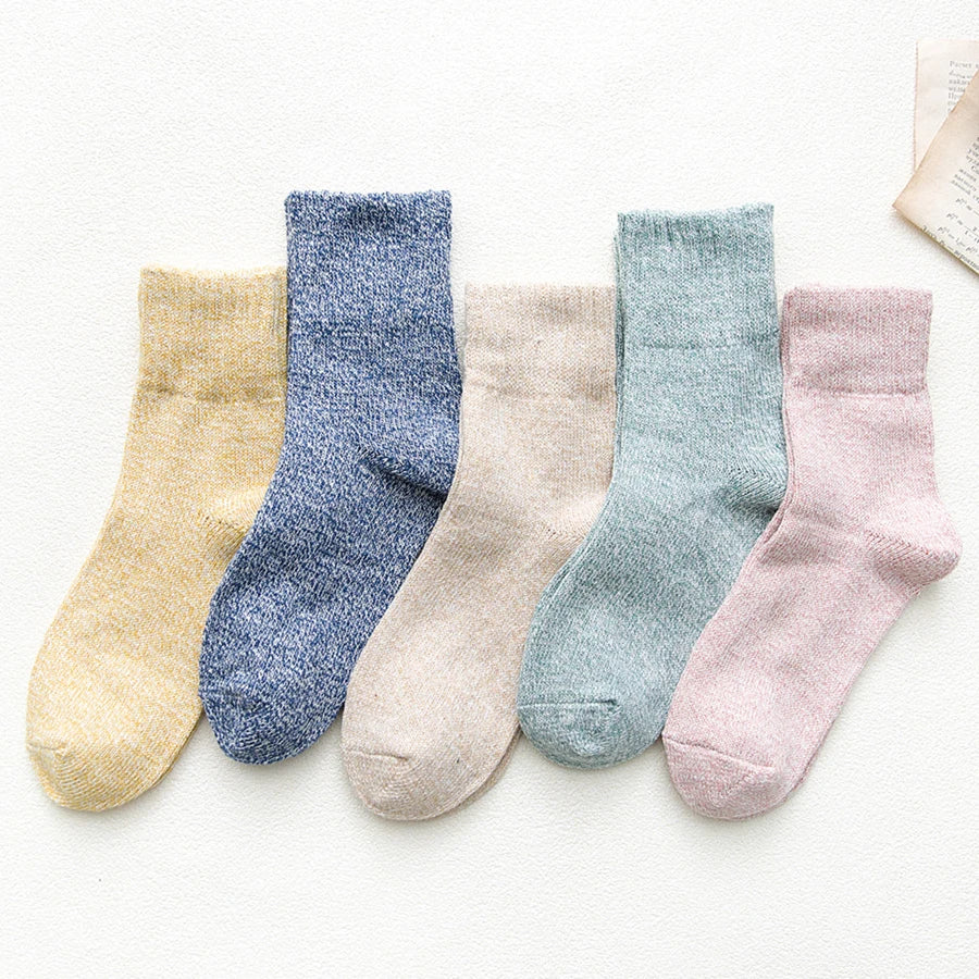 Wintersokken Retro Stijl Warme Wollige Socken