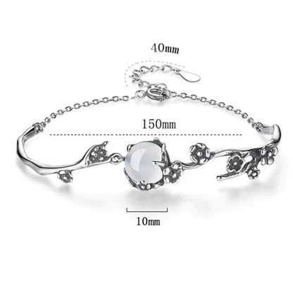 Zilveren Armband met Maansteen Edelsteen Sierarmband