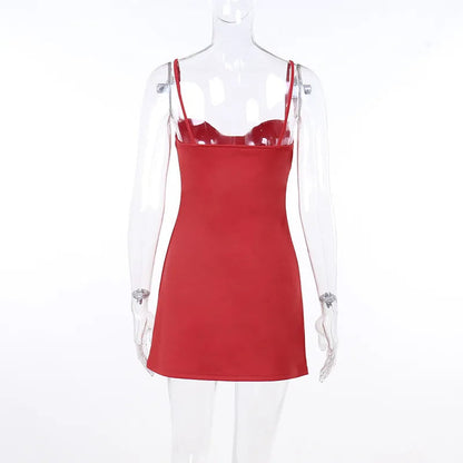 Rode Mini Jurk Stijlvol Kort Model