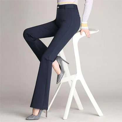 Hoge Broek Slank Uitlopende High Waist Jeans voor Vrouw
