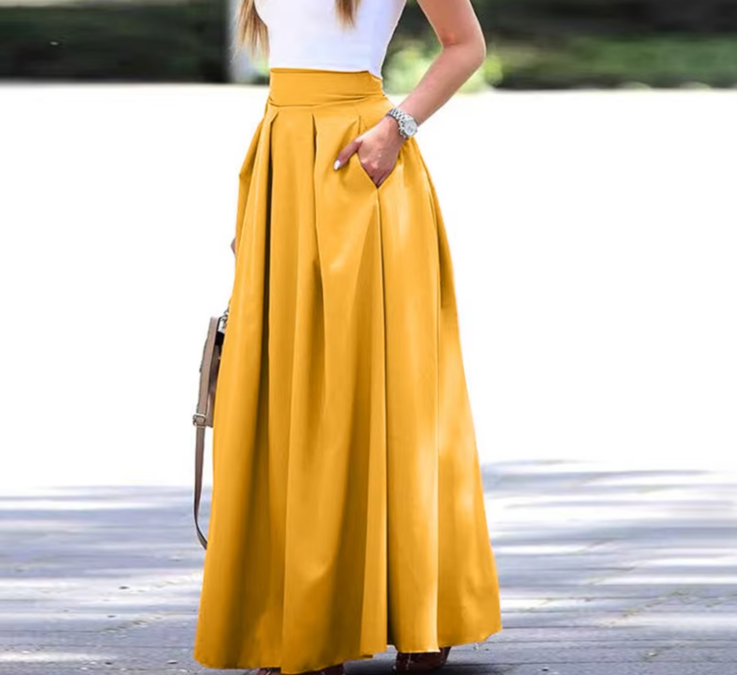 Plooirok Hoge Taille Luchtig Zomerjurk